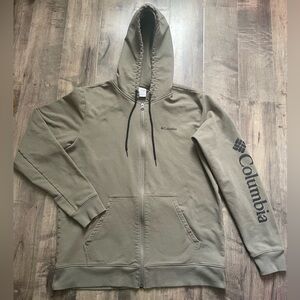 Columbia Sage Green Full-Zip Hoodie